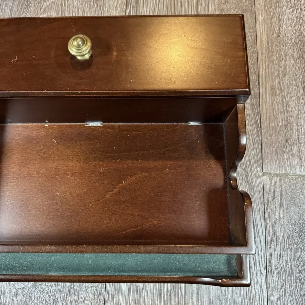 Bombay Company Wooden Desk Organizer Mail Sorter 1996 Hidden Compartment